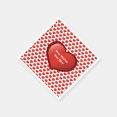 3-D-Herz-Symbol Serviette (Ecke)