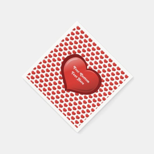 3-D-Herz-Symbol Serviette (Ecke)