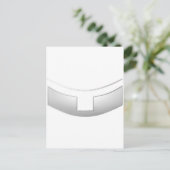 3-D-Look Silber Priester- oder Ministerkragen Postkarte (Stehend Vorderseite)