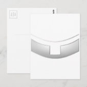 3-D-Look Silber Priester- oder Ministerkragen Postkarte (Vorne/Hinten)
