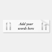 3-D Look Silver Priest’s Stole Autoaufkleber (Vorne)