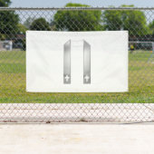 3-D Look Silver Priest’s Stole Banner (Insitu)
