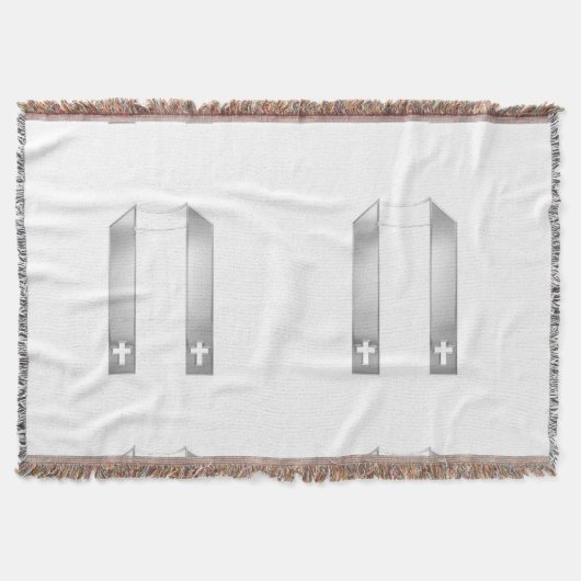 3-D Look Silver Priest’s Stole Decke (Vorderseite)