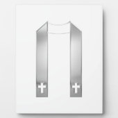 3-D Look Silver Priest’s Stole Fotoplatte (Vorderseite)