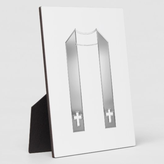 3-D Look Silver Priest’s Stole Fotoplatte (Seite)