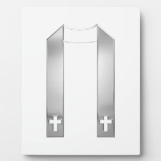 3-D Look Silver Priest’s Stole Fotoplatte