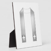 3-D Look Silver Priest’s Stole Fotoplatte (Seite)