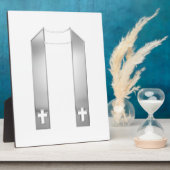 3-D Look Silver Priest’s Stole Fotoplatte (Seite)