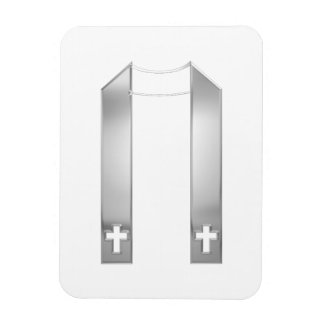 3-D Look Silver Priest’s Stole Magnet
