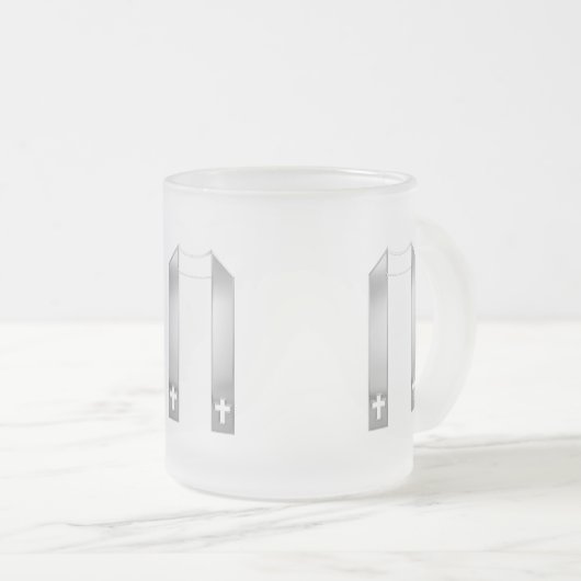 3-D Look Silver Priest’s Stole Mattglastasse (VorderseiteRechts)