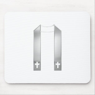 3-D Look Silver Priest’s Stole Mousepad
