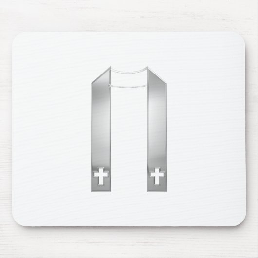 3-D Look Silver Priest’s Stole Mousepad (Vorne)