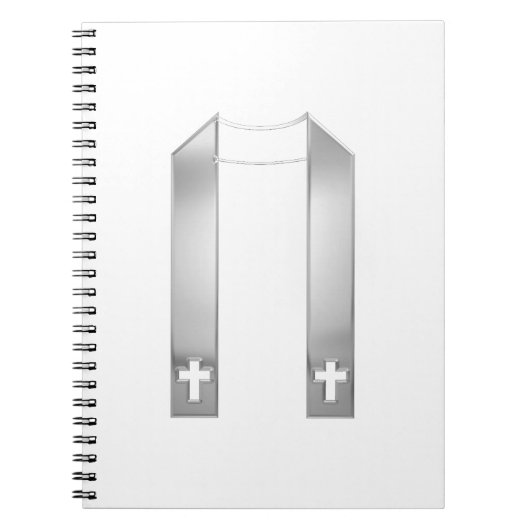 3-D Look Silver Priest’s Stole Notizblock (Vorderseite)