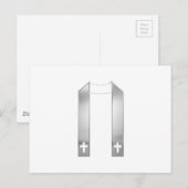 3-D Look Silver Priest’s Stole Postkarte (Vorne/Hinten)