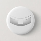 3-D Look Silver Priest's oder Minister's Collar Button (Vorderseite)