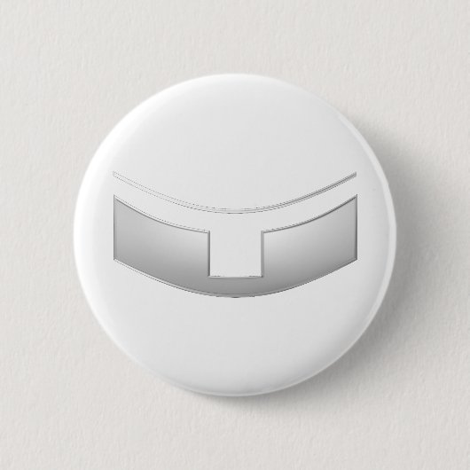 3-D Look Silver Priest's oder Minister's Collar Button (Vorderseite)