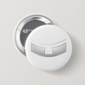 3-D Look Silver Priest's oder Minister's Collar Button (Vorne & Hinten)