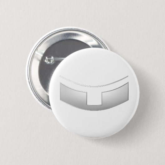 3-D Look Silver Priest's oder Minister's Collar Button (Vorne & Hinten)