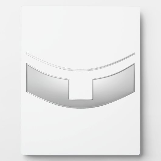 3-D Look Silver Priest's oder Minister's Collar Fotoplatte (Vorderseite)