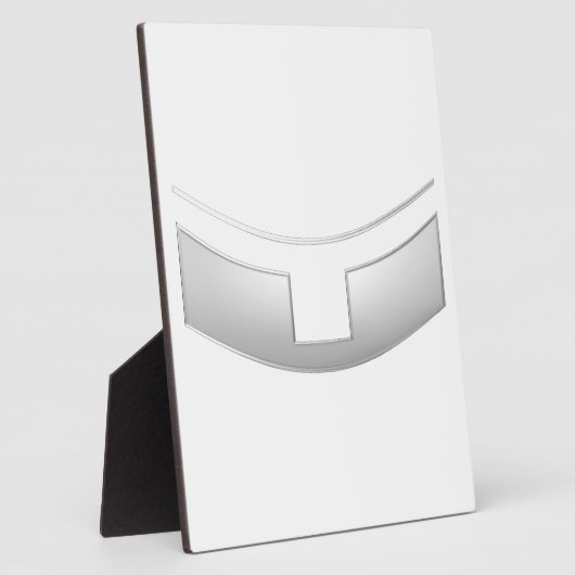 3-D Look Silver Priest's oder Minister's Collar Fotoplatte (Seite)