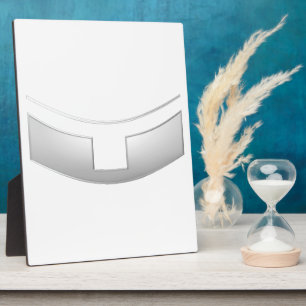 3-D Look Silver Priest's oder Minister's Collar Fotoplatte