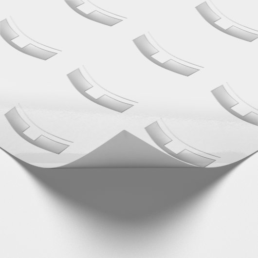 3-D Look Silver Priest's oder Minister's Collar Geschenkpapier (Ecke)