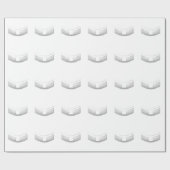 3-D Look Silver Priest's oder Minister's Collar Geschenkpapier (Flach)