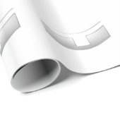 3-D Look Silver Priest's oder Minister's Collar Geschenkpapier (Rolleneckpunkt)