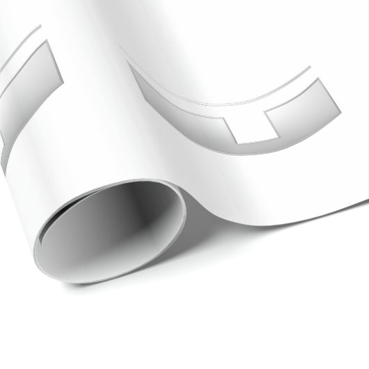 3-D Look Silver Priest's oder Minister's Collar Geschenkpapier (Rolleneckpunkt)