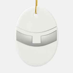 3-D Look Silver Priest's oder Minister's Collar Keramik Ornament