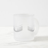 3-D Look Silver Priest's oder Minister's Collar Mattglastasse (VorderseiteRechts)