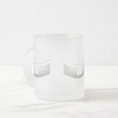 3-D Look Silver Priest's oder Minister's Collar Mattglastasse (Vorderseite Links)