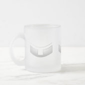 3-D Look Silver Priest's oder Minister's Collar Mattglastasse (Links)