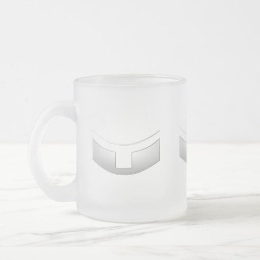 3-D Look Silver Priest's oder Minister's Collar Mattglastasse (Links)