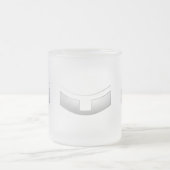 3-D Look Silver Priest's oder Minister's Collar Mattglastasse (Mittel)