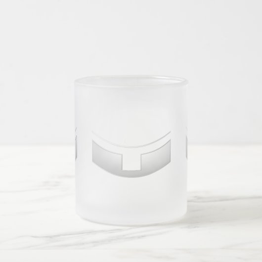 3-D Look Silver Priest's oder Minister's Collar Mattglastasse (Mittel)