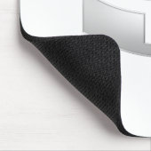 3-D Look Silver Priest's oder Minister's Collar Mousepad (Ecke)