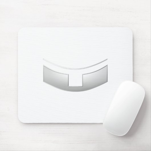 3-D Look Silver Priest's oder Minister's Collar Mousepad (Mit Mouse)
