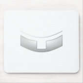 3-D Look Silver Priest's oder Minister's Collar Mousepad (Vorne)