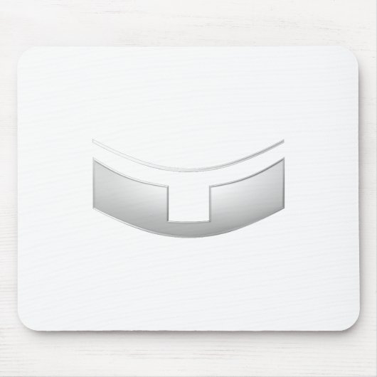 3-D Look Silver Priest's oder Minister's Collar Mousepad (Vorne)