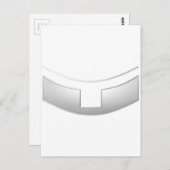 3-D Look Silver Priest's oder Minister's Collar Postkarte (Vorne/Hinten)
