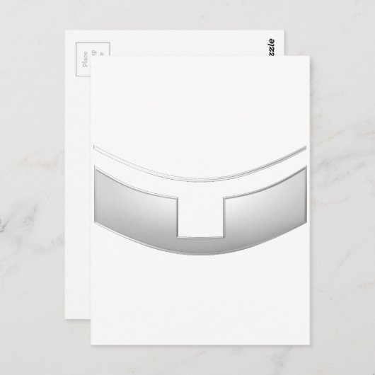 3-D Look Silver Priest's oder Minister's Collar Postkarte (Vorne/Hinten)