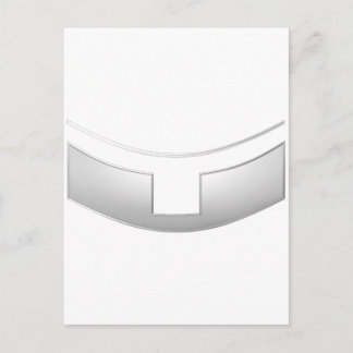 3-D Look Silver Priest's oder Minister's Collar Postkarte