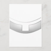 3-D Look Silver Priest's oder Minister's Collar Postkarte (Vorderseite)