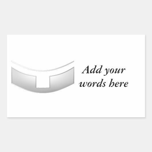 3-D Look Silver Priest's oder Minister's Collar Rechteckiger Aufkleber (Vorderseite)