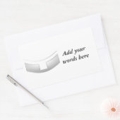 3-D Look Silver Priest's oder Minister's Collar Rechteckiger Aufkleber (Umschlag)