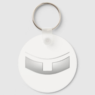 3-D Look Silver Priest's oder Minister's Collar Schlüsselanhänger