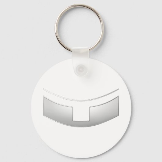 3-D Look Silver Priest's oder Minister's Collar Schlüsselanhänger (Vorderseite)