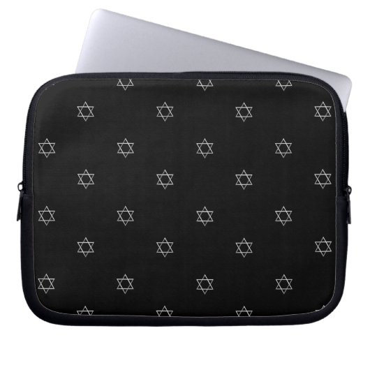 3-D Look Silver Star von David Laptopschutzhülle (Vorderseite)