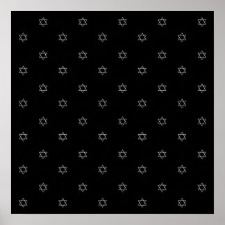3-D Look Silver Star von David Poster